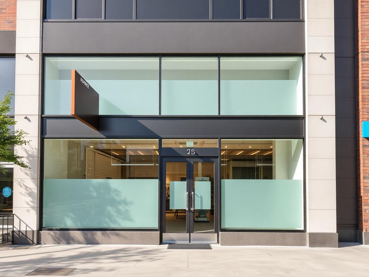 Commercial storefront glass